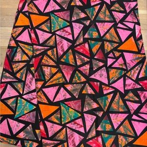 African Print Headwrap: Pink & Black Geometric